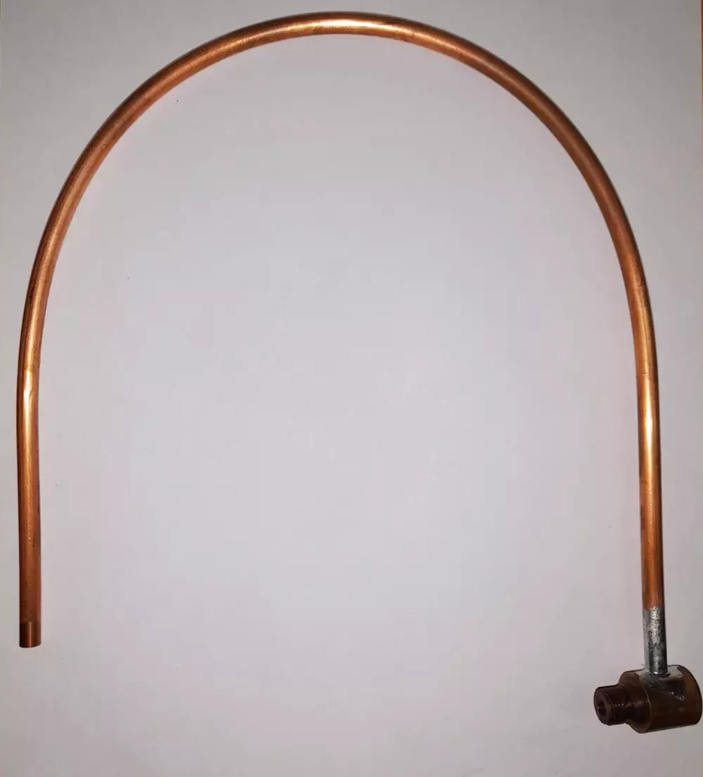 Трубка медная с бобышкой